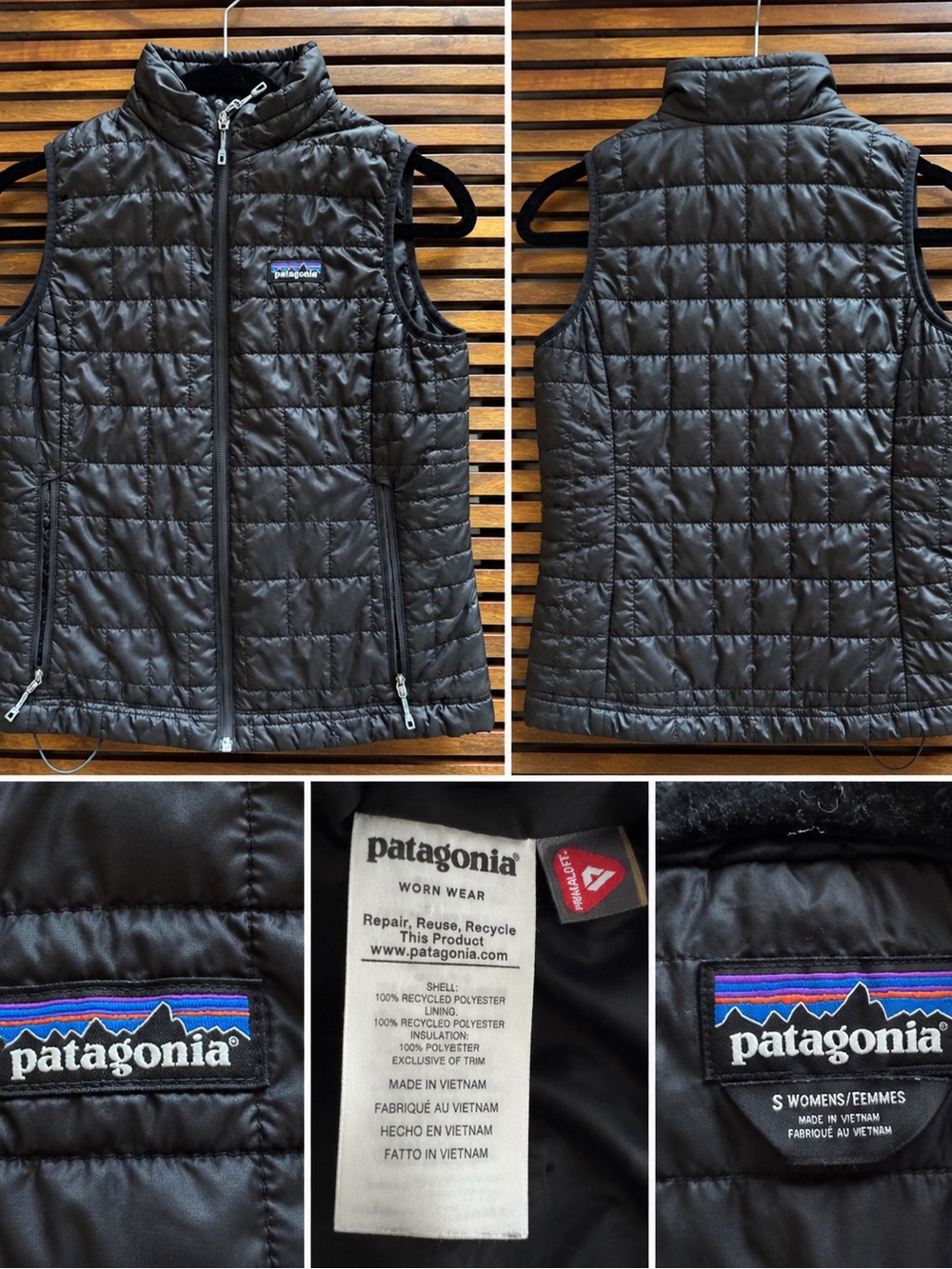 Patagonia Women’s Nano Puff PrimaLoft Vest Black Size S